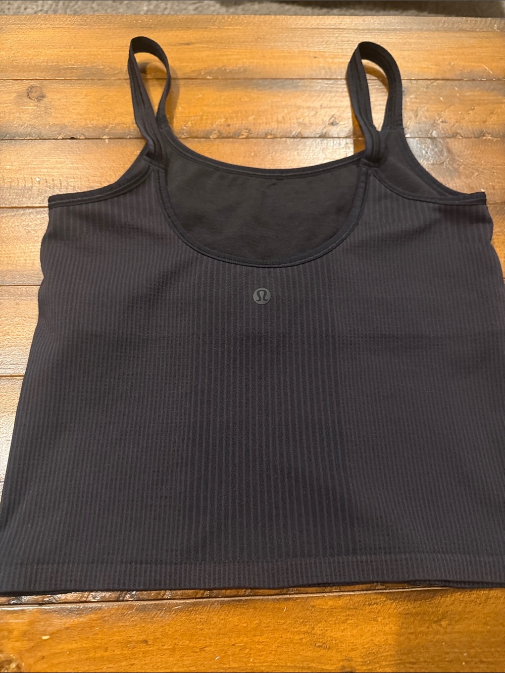 lululemon athletica Black Ribbed Tank - Women's Scoop Neck Cami